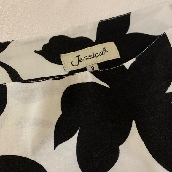 NWOT Sz8 Jessica Aline Flowing Flowery Print Linen-Style Skirt - Picture 4 of 5